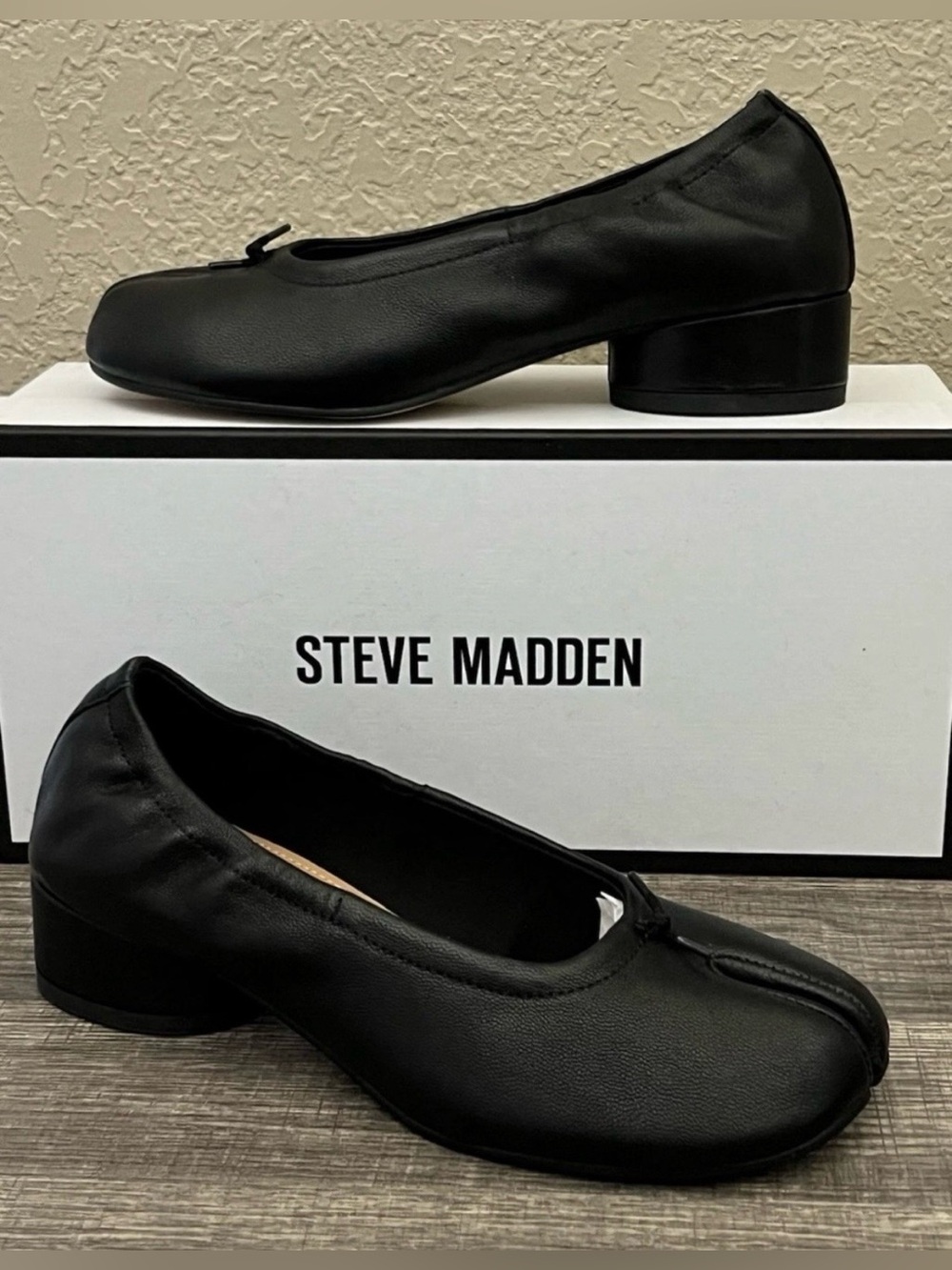 Steve Madden Women's Cyra Black Leather Shoes Size-9